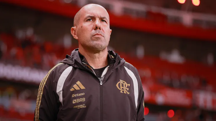Leonardo Jardim técnico do Flamengo durante partida contra o Internacional. Foto: Maxi Franzoi/AGIF