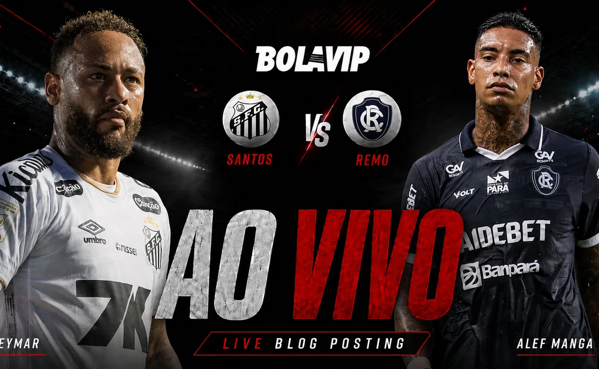 Siga todos os lances de Santos x Remo: Ao vivo e de graça pela Copa do Brasil