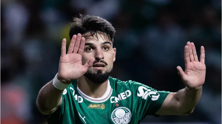 Flaco López em campo pelo Verdão.