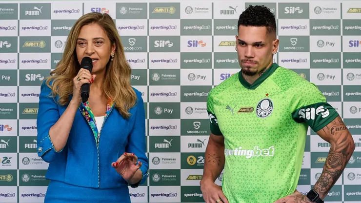 Leila Pereira durante apresentação de Paulinho no Palmeiras - Foto: Fábio Menotti/SEP