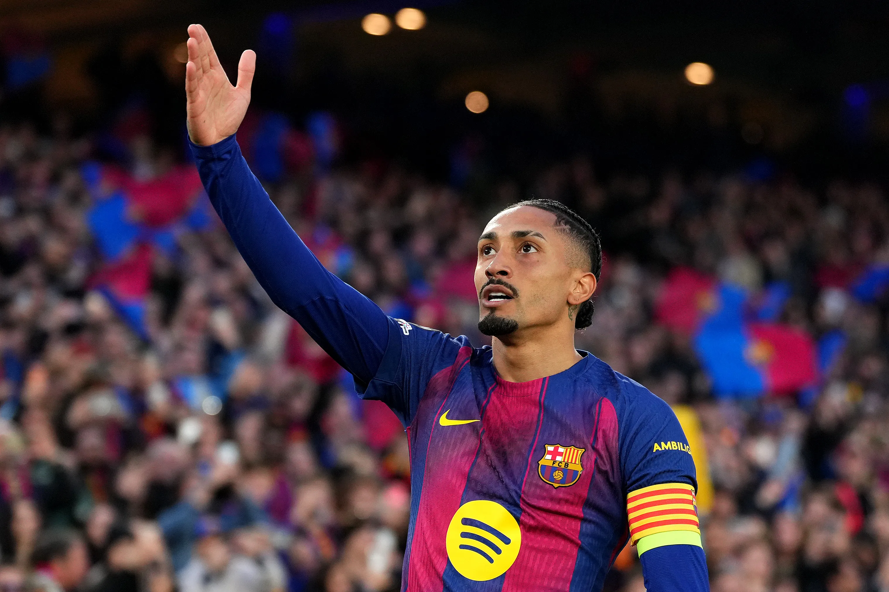 Raphinha. Foto: Alex Caparros/Getty Images
