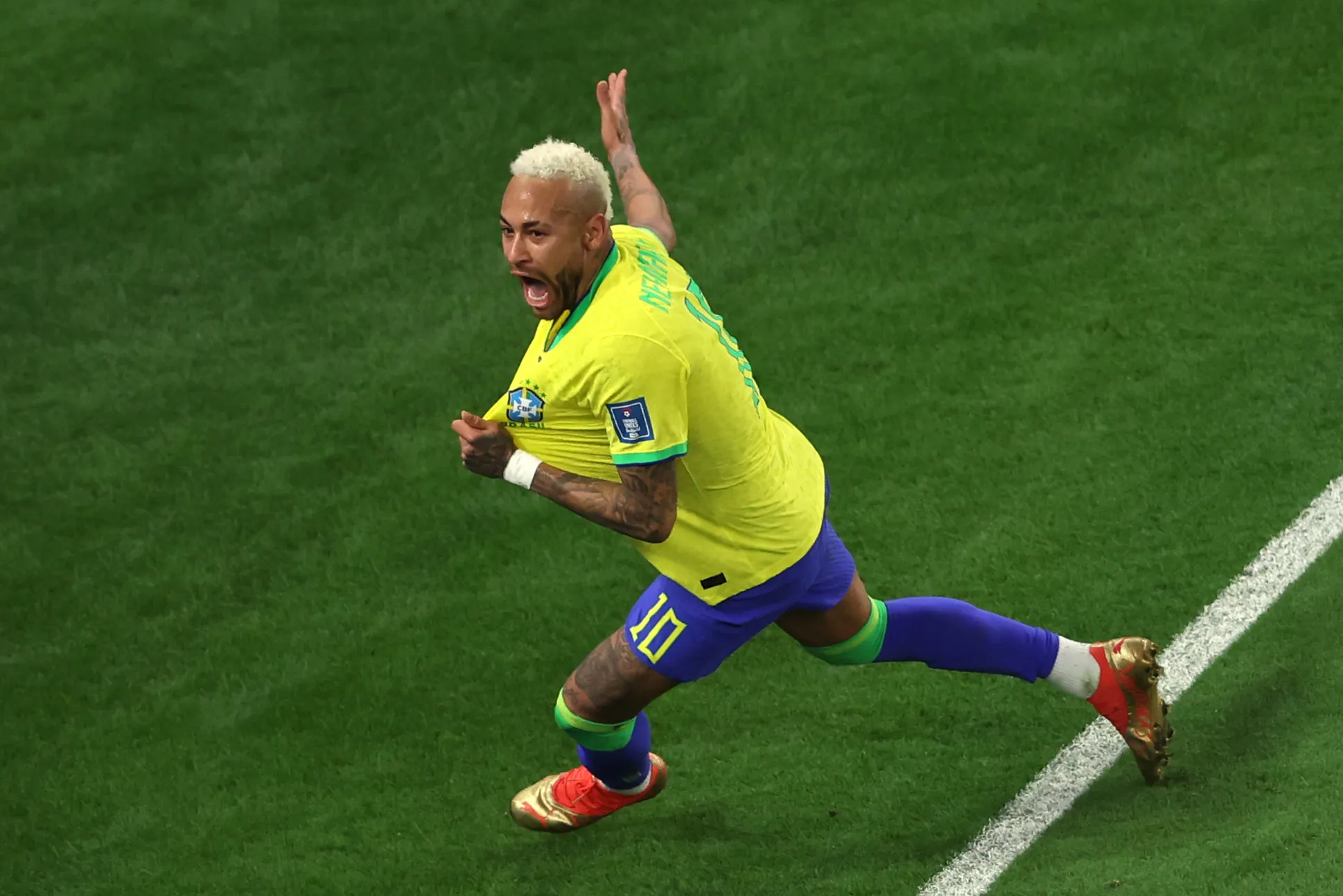 O gol contra a Croácia na Copa do Mundo 2022. Foto: Alex Pantling/Getty Images