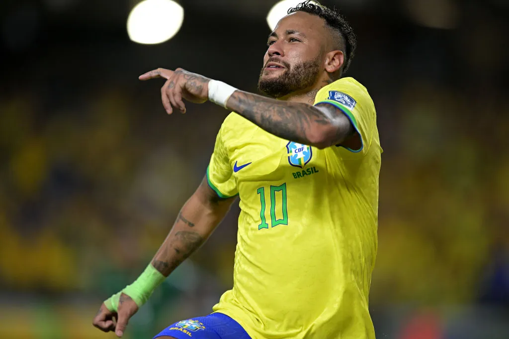 A liderança no ranking de artilheiros contra a Bolívia em 2023. Foto: Pedro Vilela/Getty Images