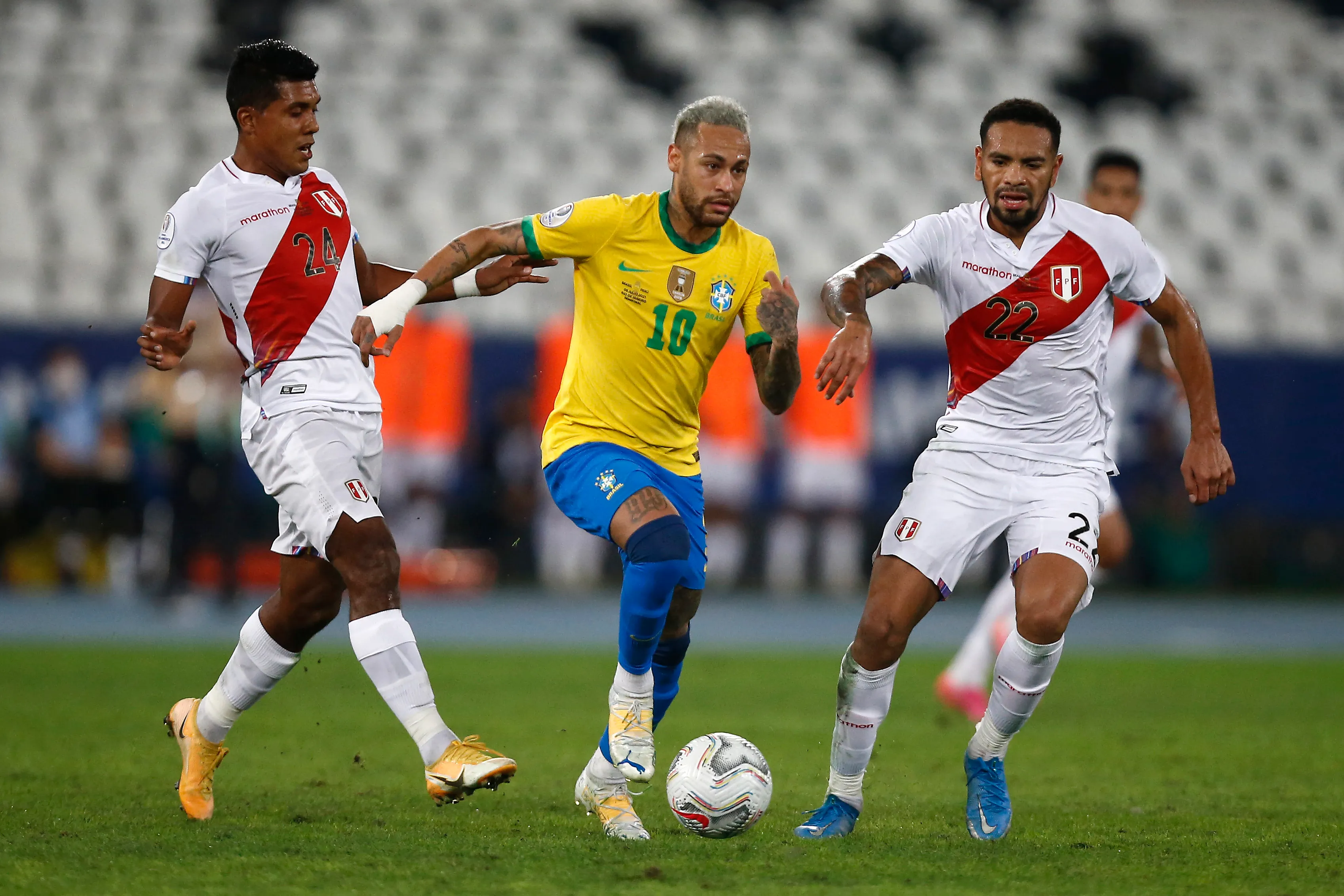 A Partida contra o Peru, em 2021. Foto: Wagner Meier/Getty Images