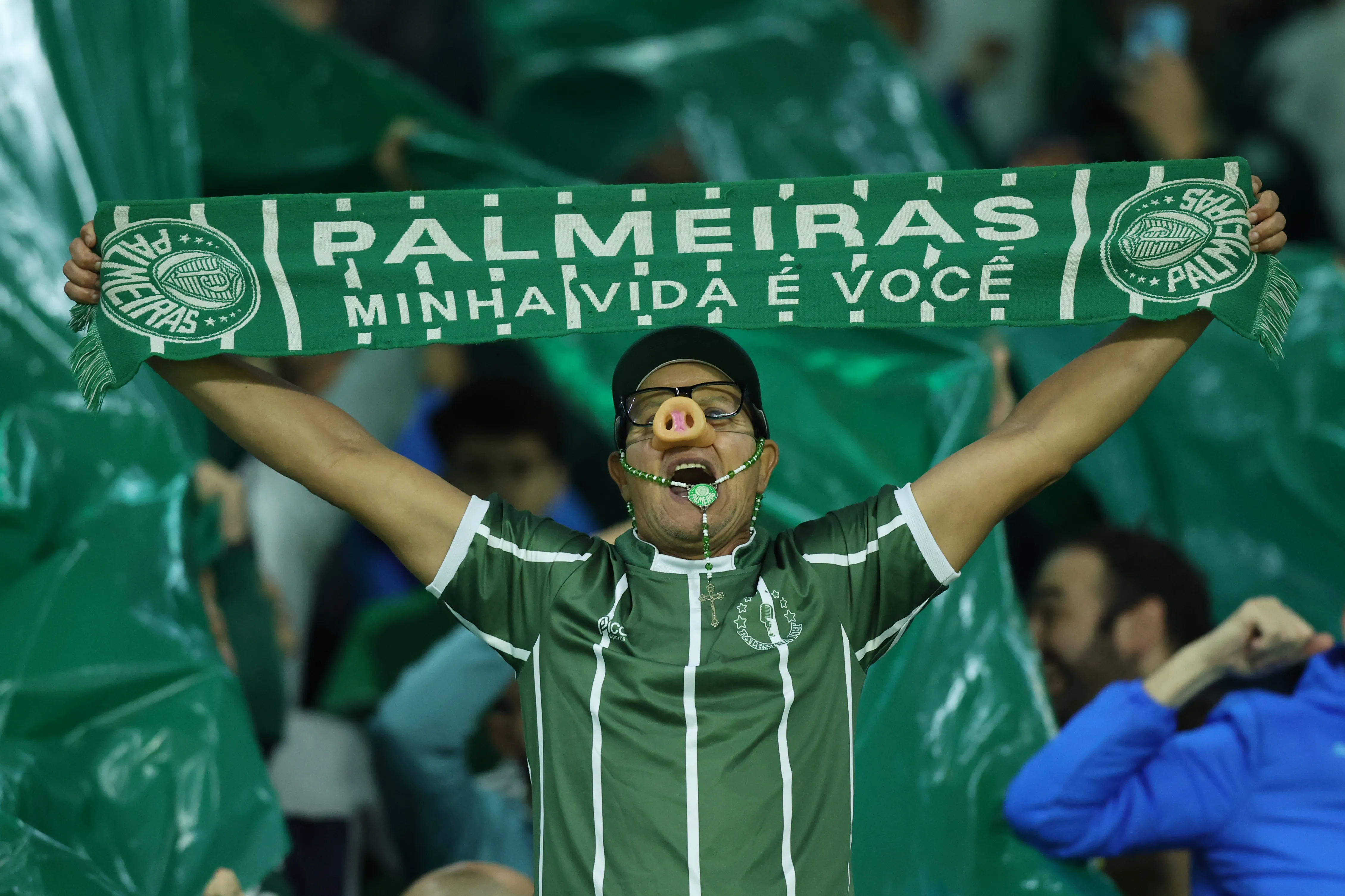 Torcida do Palmeiras lotou o Nubank Parque contra o Inter, mas time fez péssima partida contra Inter – Foto: Alexandre Schneider/Getty Images