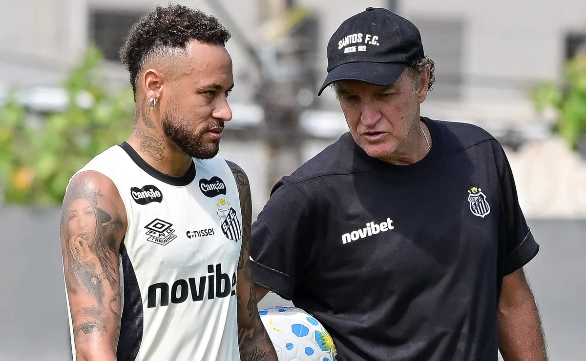 Staff de Neymar é contra demissão de Cuca no Santos, revela portal
