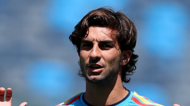 Ferran Torres durante treinamento antes de jogo da Copa do Mundo.