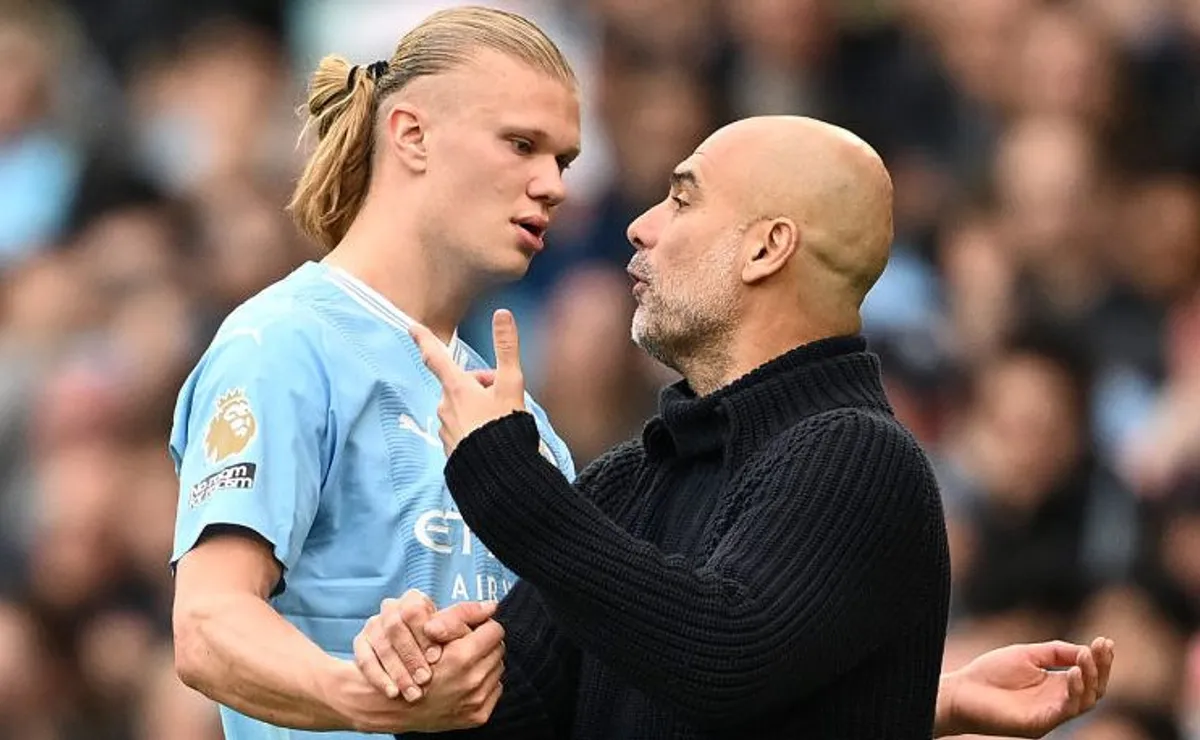Guardiola e Haaland são flagrados por documentário em bastidores tensos de cobrança no City