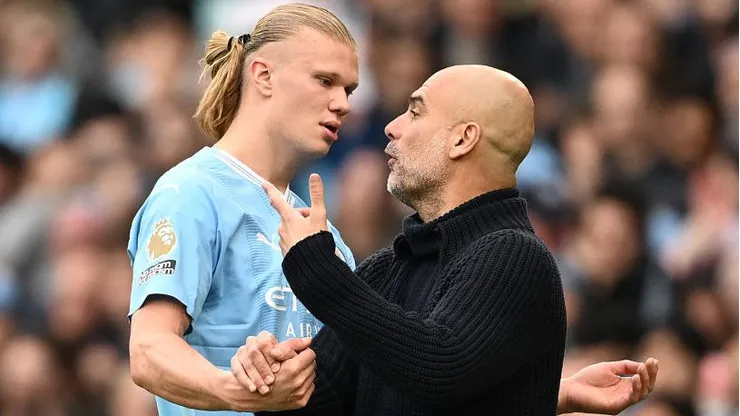 Haaland e Guardiola em duelo dp Manchester City - (Photo by Michael Regan/Getty Images)