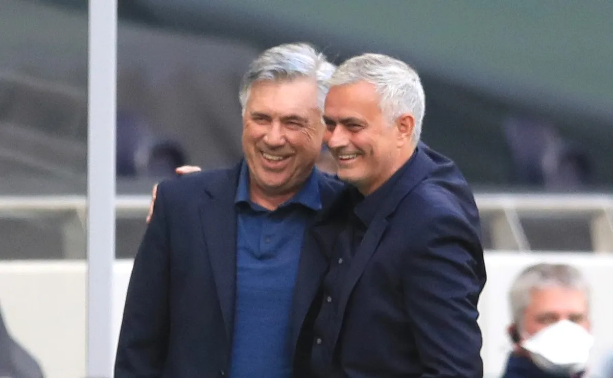 Carlo Ancelotti é assunto em coletiva de José Mourinho no Real Madrid em análise sobre Vinícius Júnior