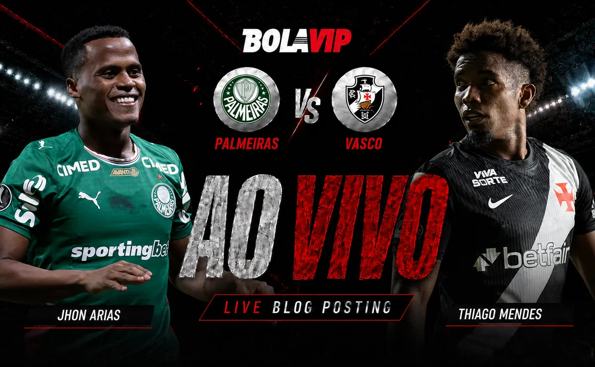 Ao Vivo | Palmeiras x Vasco: acompanhe de graça o jogo em tempo real | Brasileirão