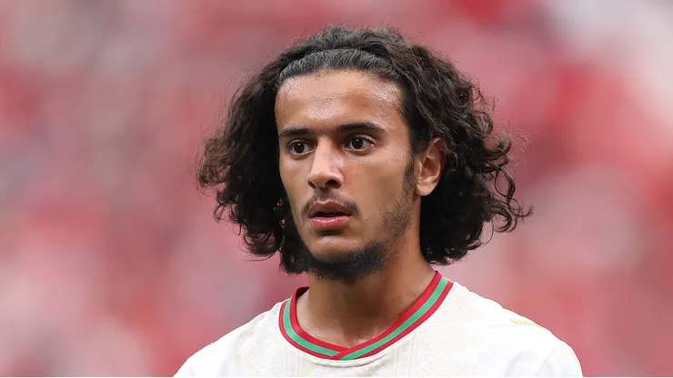 Bouaddi em campo pela Seleção do Marrocos.