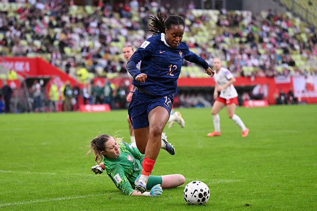 Marie-Antoinette Katoto é um dos destaques da seleção francesa. Foto: Mateusz Slodkowski/Getty Images