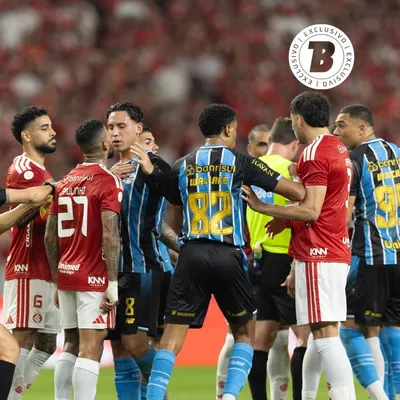 Grenal tem confusão entre jogadores no fim do primeiro tempo