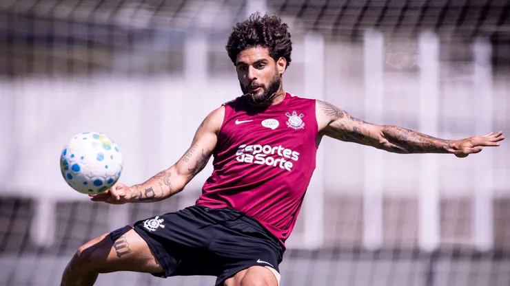Yuri Alberto durante treino no CT — Rodrigo CocaAgência Corinthians