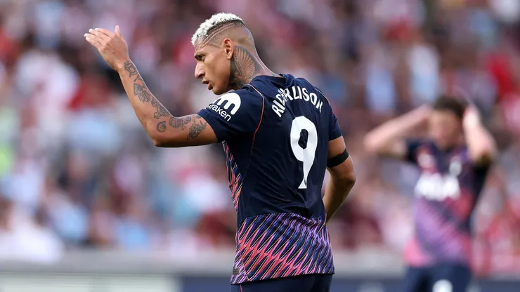 Richarlison fica perto de deixar o Tottenham e pode retornar ao Everton após quatro anos — Foto Ryan PierseGetty Images