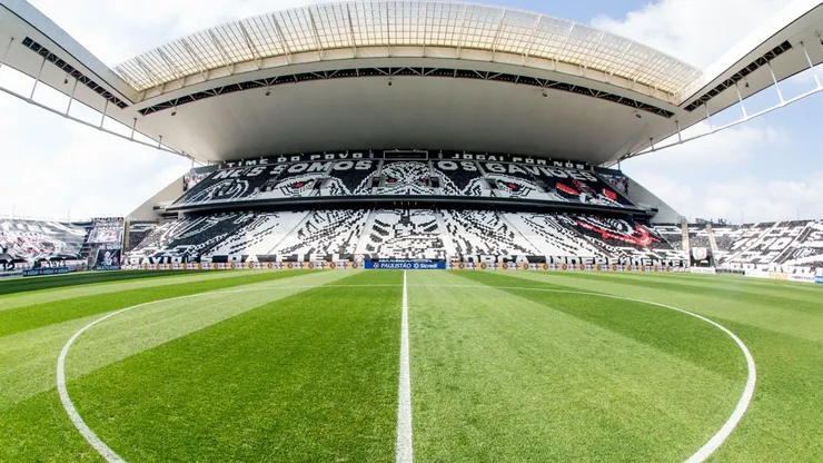 Torcida prepara mosaico especial para clássico entre Corinthians e Santos na Neo Química Arena — Foto Rodrigo CocaAgência Corinthians