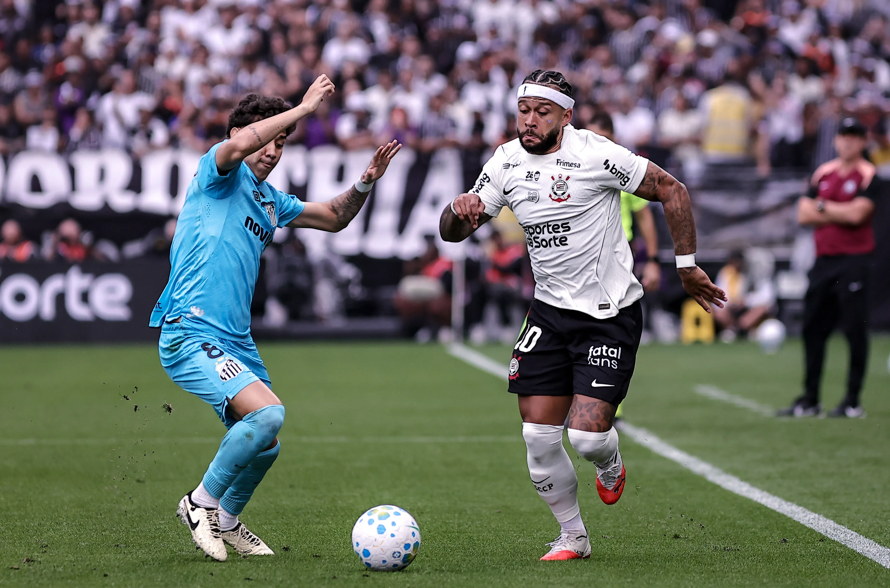 Corinthians x Santos. Foto: Fabio Giannelli/AGIF