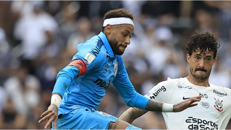 Neymar atuando contra o Corinthians - Foto: Miguel Schincariol/Getty Images