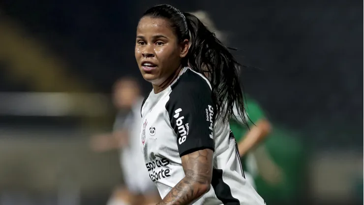 SP - BARUERI - 13/03/2026 - BRASILEIRO FEMININO 2026, PALMEIRAS X CORINTHIANS - Vic Albuquerque jogador do Corinthians durante partida contra o Palmeiras no estadio Arena Barueri pelo campeonato Brasileiro Feminino 2026. Foto: Marco Miatelo/AGIF