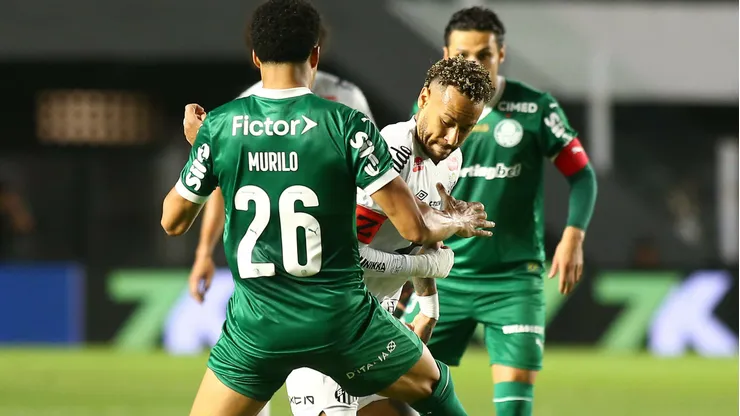 Santos x Palmeiras no Brasileirão 2025 - Foto: Mauricio De Souza/AGIF.