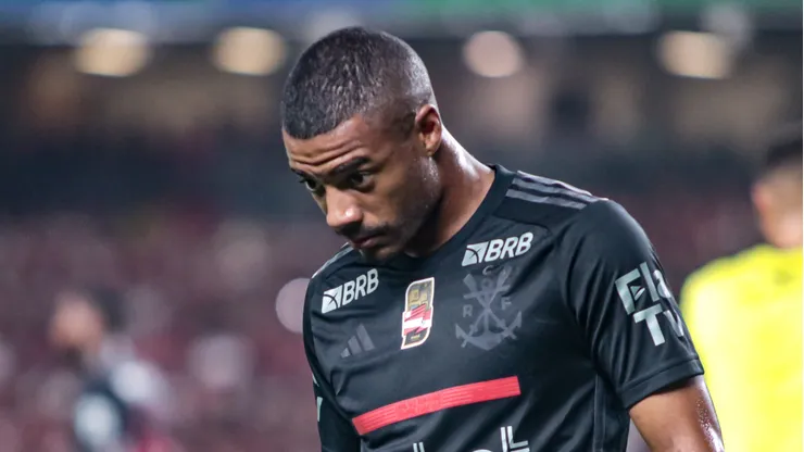 Nicolas De La Cruz jogador do Flamengo durante partida contra o Sampaio Correa no estadio Mangueirao pelo campeonato Carioca 2024.