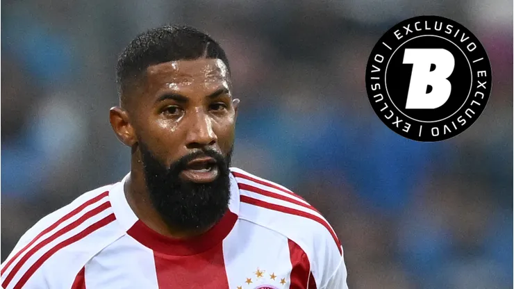 Rodinei em campo pelo Olympiacos em amistoso de pré-temporada. Foto: Giuseppe Bellini/Getty Images.