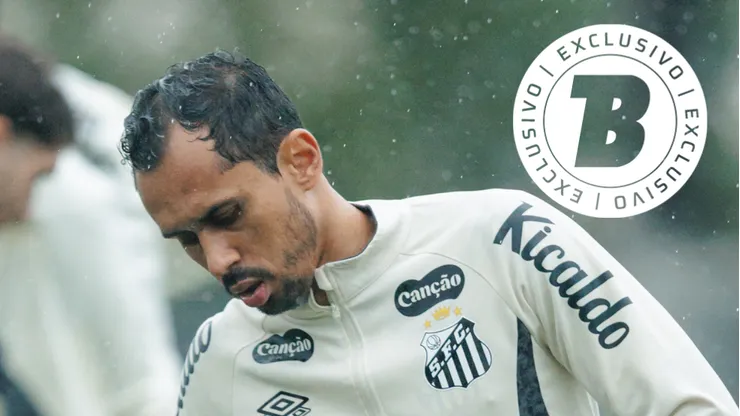 Lima durante treino no CT Rei Pelé. Foto: Raul Baretta/ Santos FC.
