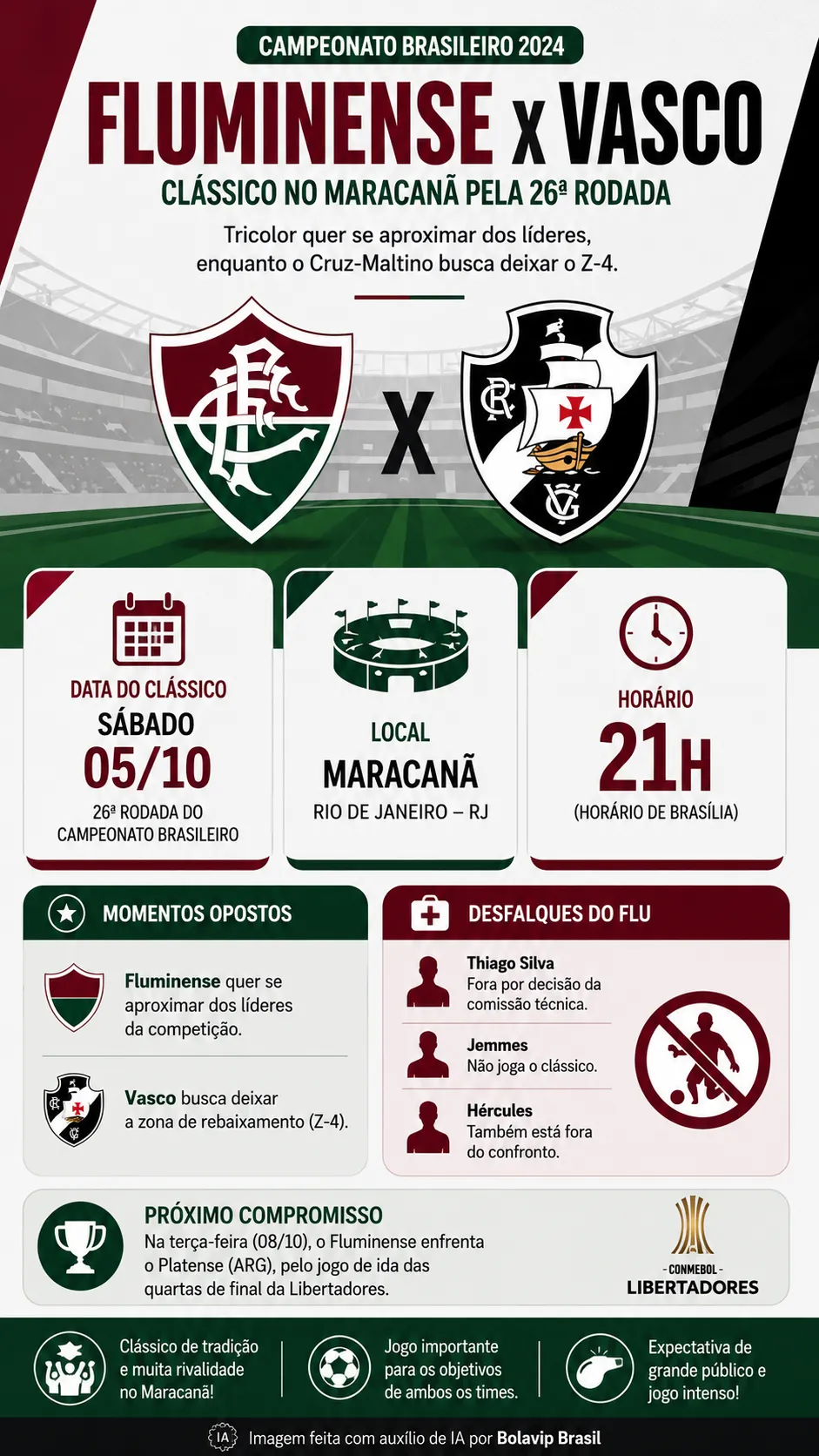 Infográfico Fluminense X Vasco