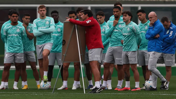 Abel em treino na Academia de Futebol - Foto: Cesar Greco/Palmeiras/by Canon