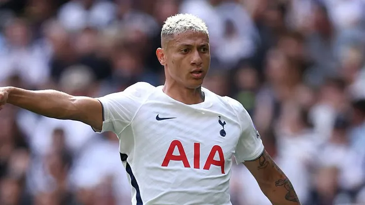 Richarlison no Tottenham. Foto: Justin Setterfield/Getty Images