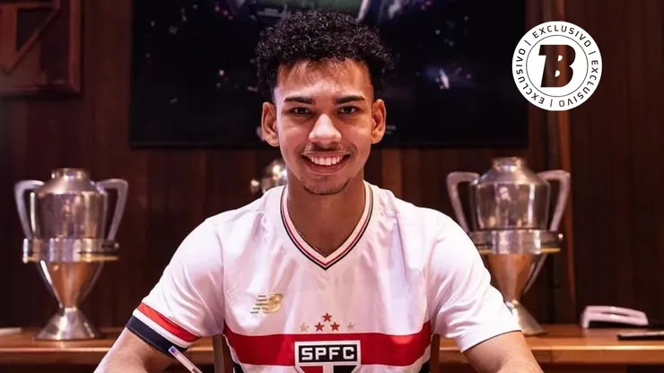 Geovanne Cuiabano chega ao Palmeiras como uma das maiores promessas na base do rival São Paulo - Foto: Divulgação/SPFC