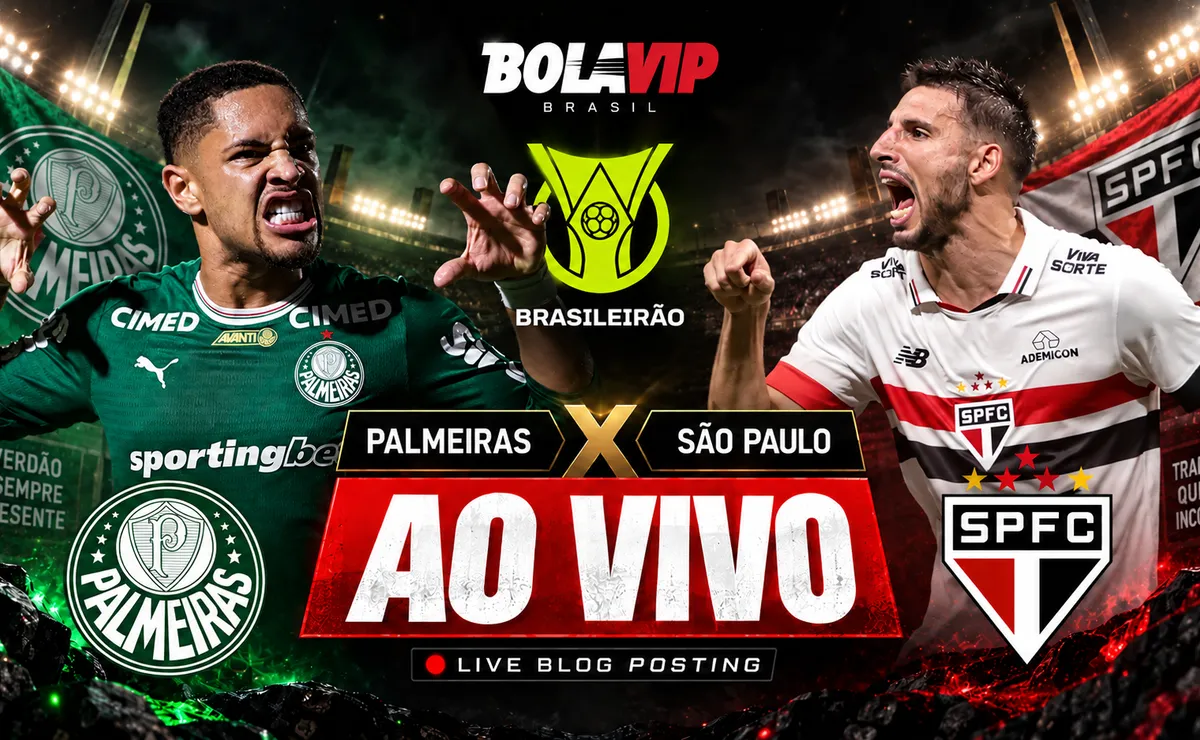 Palmeiras x São Paulo: Onde assistir jogo AO VIVO e Grátis pelo Brasileirão
