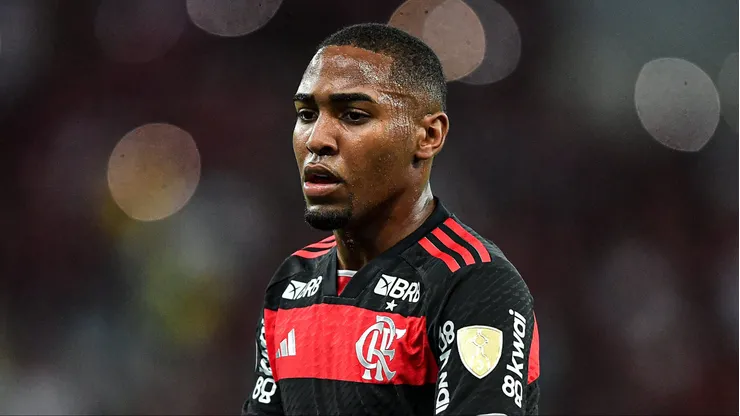 Lorran jogador do Flamengo durante partida contra o Bolivar no estadio Maracana pelo campeonato Copa Libertadores 2024.