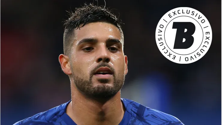 Emerson Palmieri, ex-Chelsea, quase fechou com o Peixe na última janela. (Foto de Steve Bardens/Getty Images).