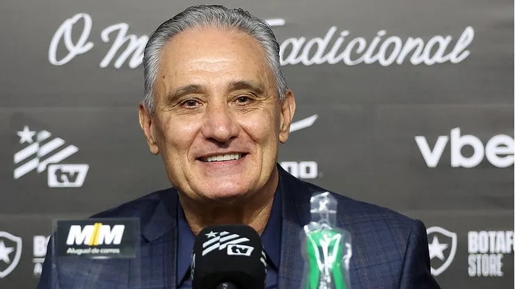 Tite foi apresentado pelo Botafogo na última quinta-feira (17). Foto: Vitor Silva/Botafogo