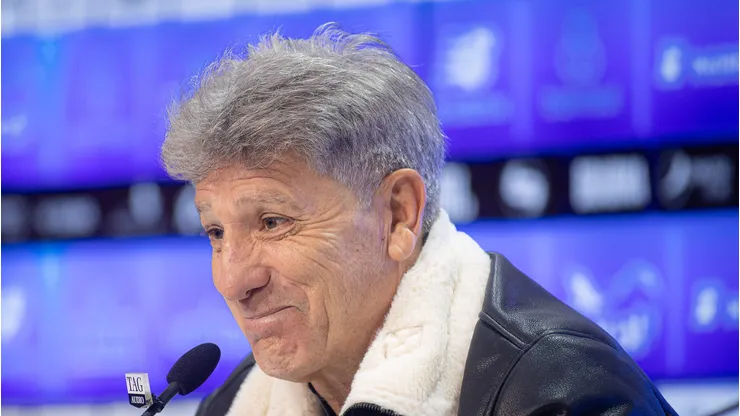 - Renato Portaluppi durante sua apresentacao oficial como tecnico do Grêmio