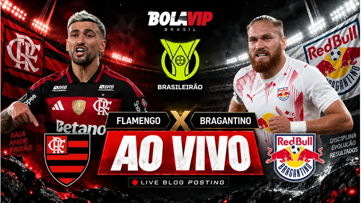 Flamengo x Bragantino é transmitido ao vivo pelo Bolavip Brasil