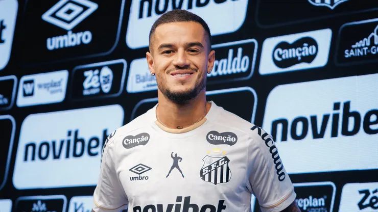 Philippe Coutinho durante sua apresentação no Santos. Foto: Raul Baretta/Santos FC