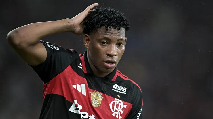 Plata jogador do Flamengo durante partida contra o Corinthians no estadio Maracana pelo campeonato Brasileiro A 2026.