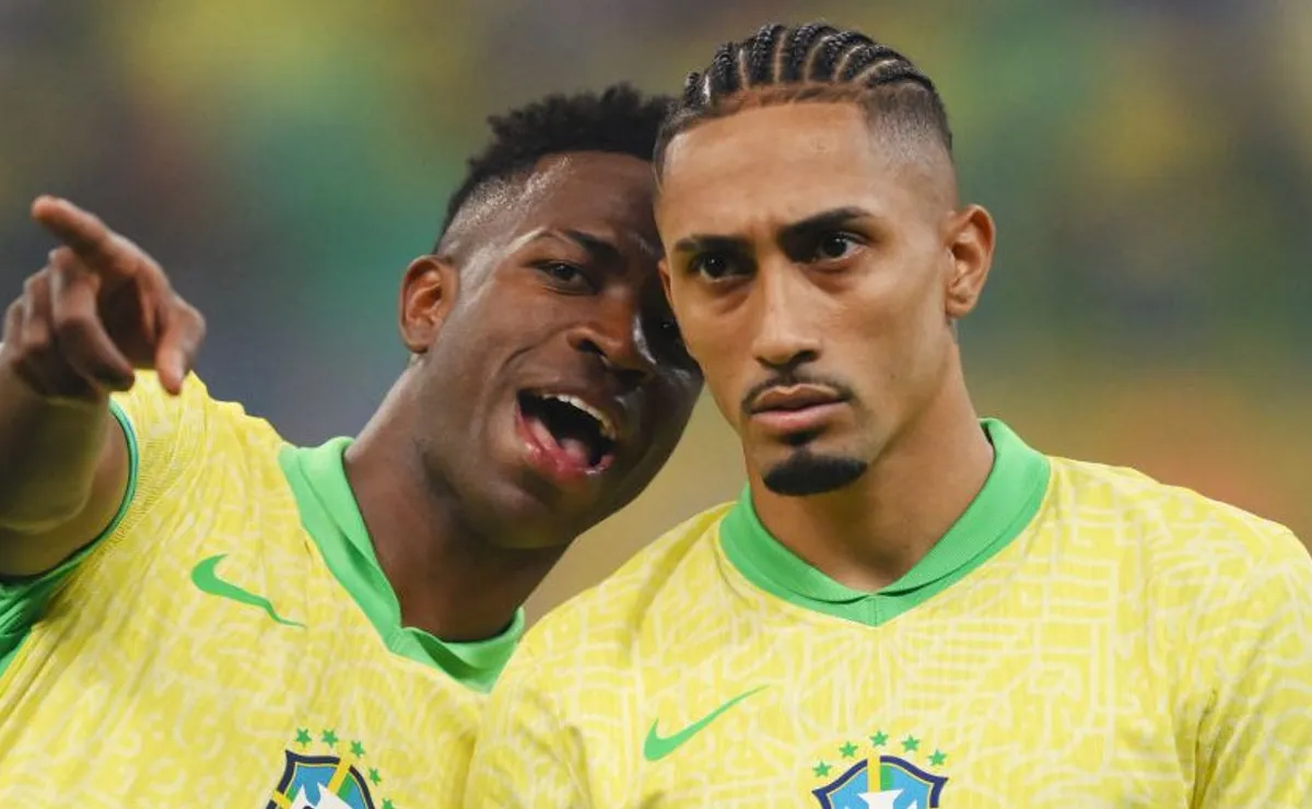 Vini Jr. e Raphinha serão os novos líderes da Seleção Brasileira no ciclo