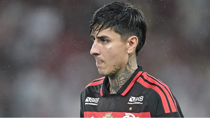 Pulgar jogador do Flamengo durante partida contra o Corinthians no estadio Maracana pelo campeonato Brasileiro A 2026.