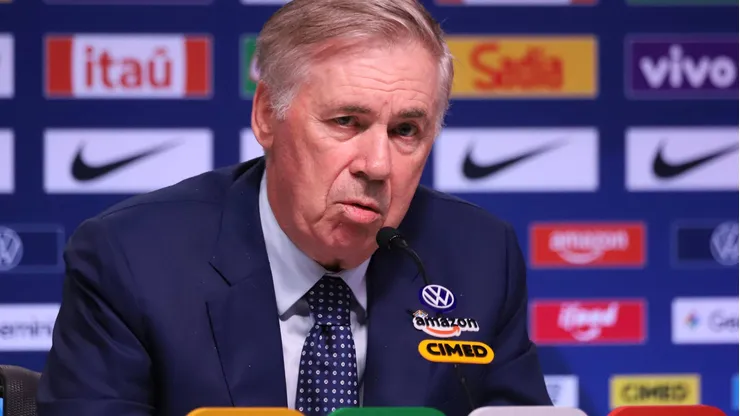Carlo Ancelotti falou de Vini Jr. Foto: Charles Sholl/IMAGO/Brazil Photo Press