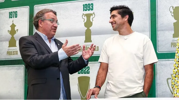 Paulo Buosi deseja manter Abel Ferreira na comissão técnica do Palmeiras se for eleito presidente para triênio 2028-2030 - Foto: Fábio Menotti/Ag. Palmeiras