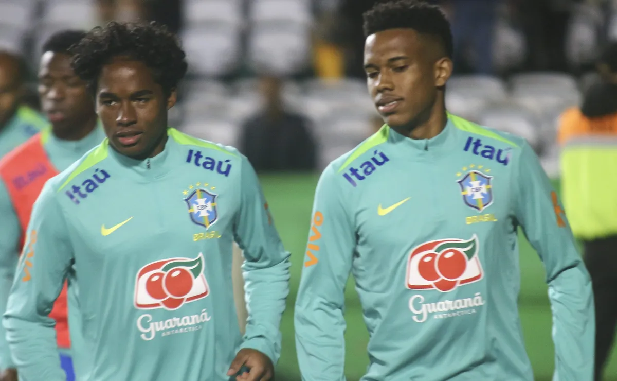 Seleção Brasileira terá Endrick e Estêvão juntos pela primeira vez entre os titulares
