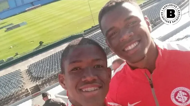 Luiz Felipe e Carlos Miguel na base do Inter. Arquivo pessoal / Reprodução