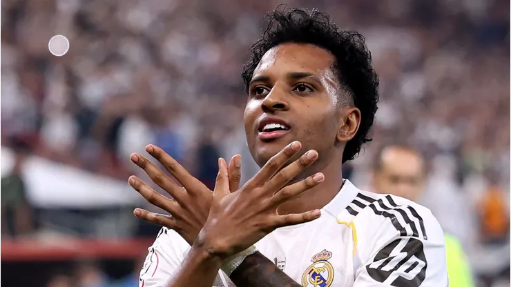Rodrygo em campo pelo Real Madrid.