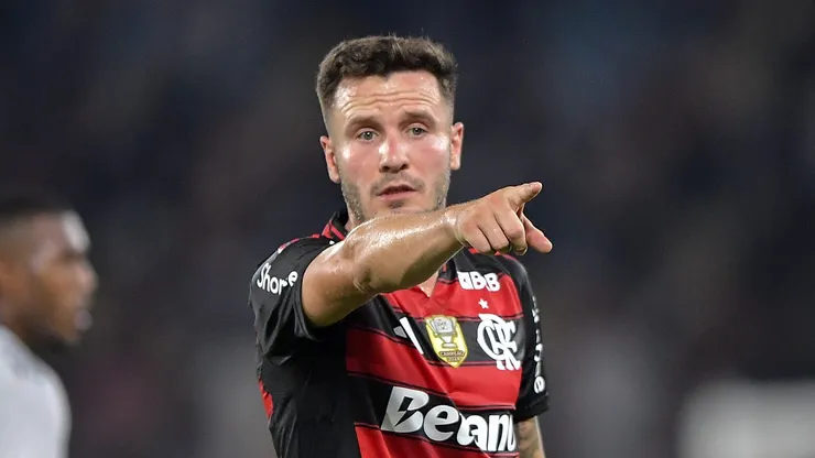 Saul jogador do Flamengo durante partida contra o Vasco no estadio Maracana pelo campeonato Brasileiro A 2025.