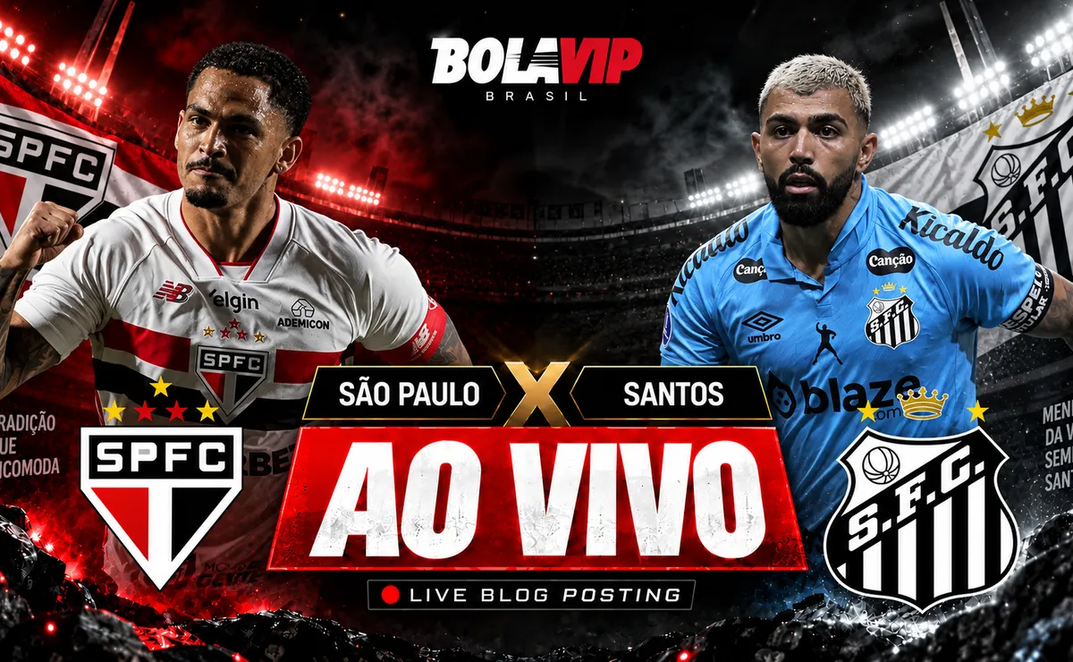 São Paulo x Santos AO VIVO: Onde assistir jogo Grátis pelo Brasileirão