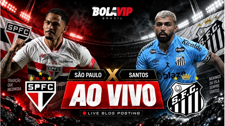 São Paulo x Santos é transmitido ao vivo pelo Bolavip Brasil
